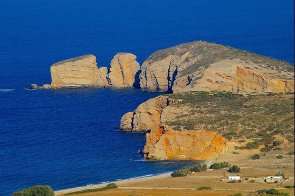 The eastern coast of the island of Naxos