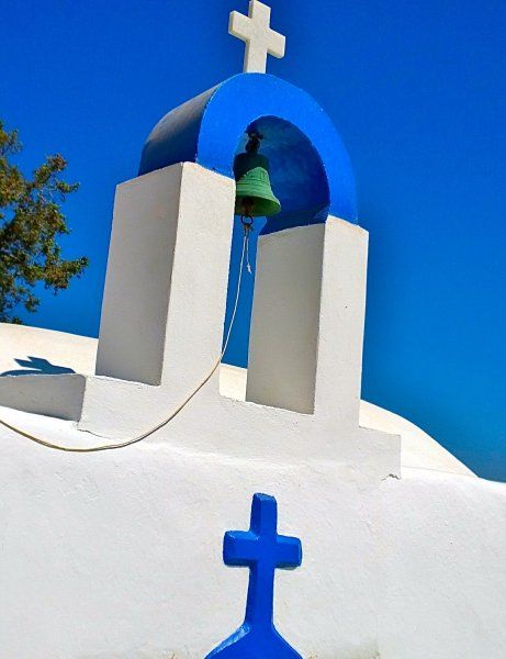 A picturesque chapel (Saint George) at Alyko beach