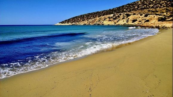 Small sandy beach near Agiassos
