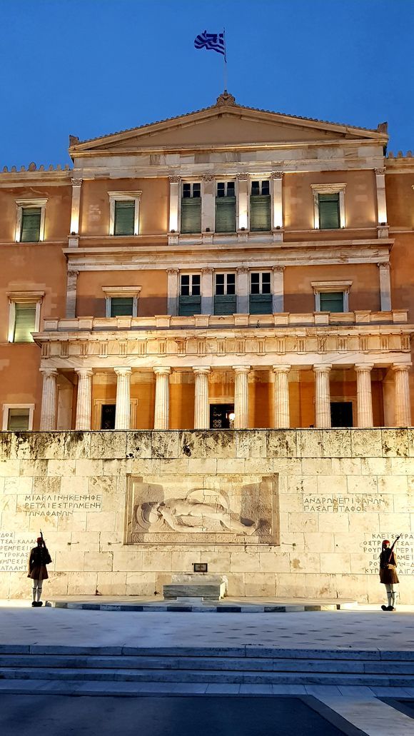 The Greek Parliament building in Athens