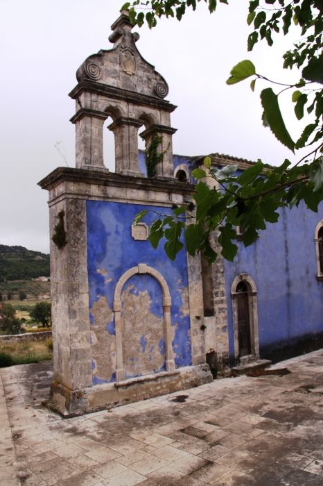 Blue church at Volimes