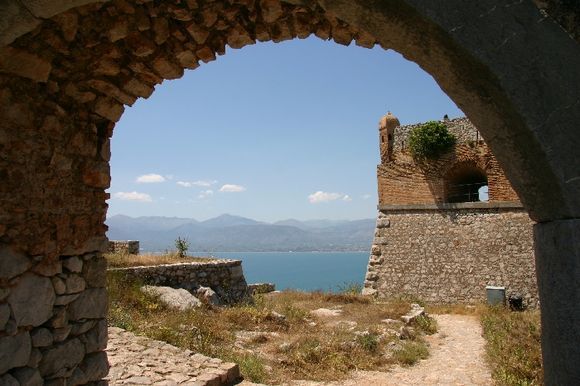 Nafplion fortress above the city