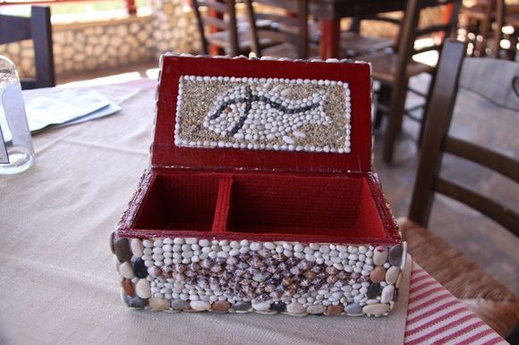 Our housemade Bodsali souvenir made from stones and sea shells
Keri, Marathia, Zakinthos, Ionian Islands, Greece