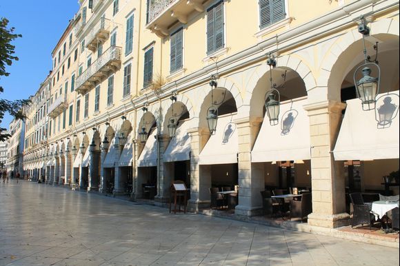 Liston terrace in Corfu town