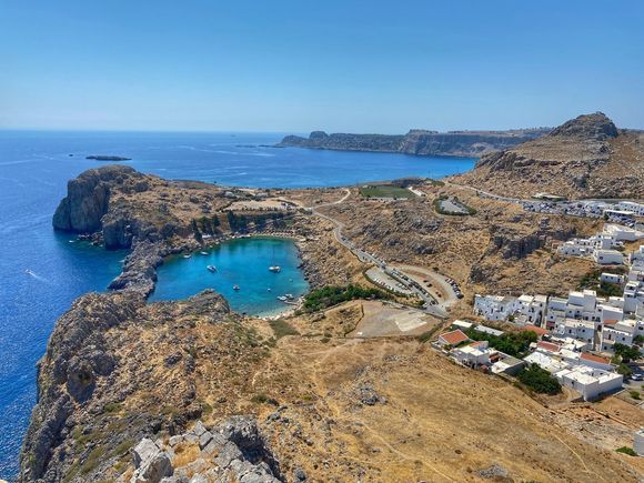 St. Paul’s Bay seen from the Acropolis of Lindos
