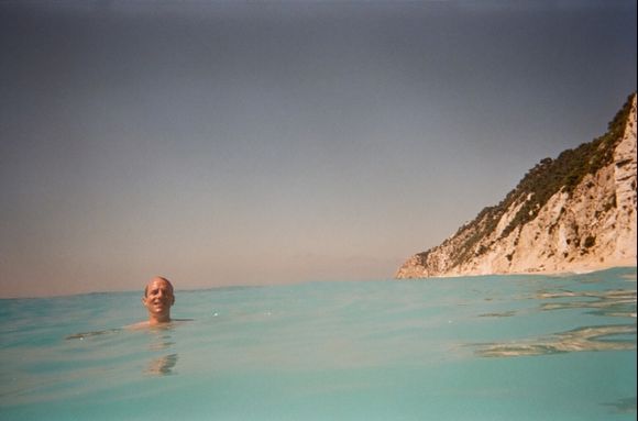 Swimming off boat