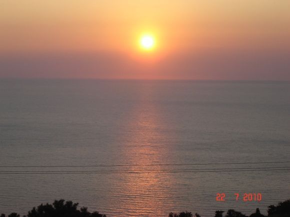 Sunset west of Lefkada