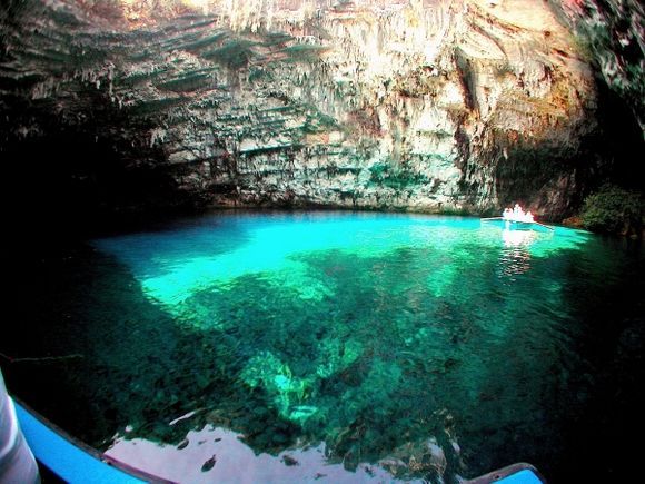 Looking for Nymphs in Melissani lake