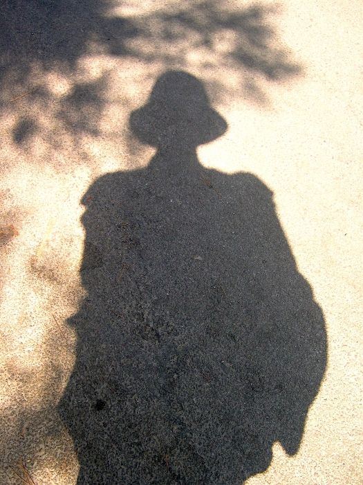The shadow of the tourist