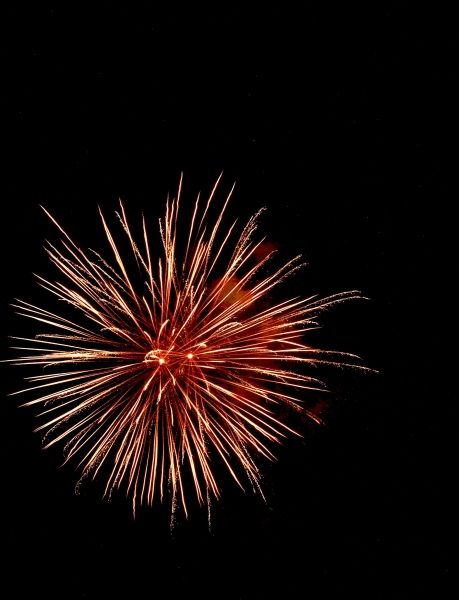 Fireworks in Limni Evia August 15 the white star