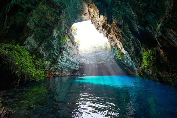 Amazing photo of Melissani Cave on the island of Kefalonia!