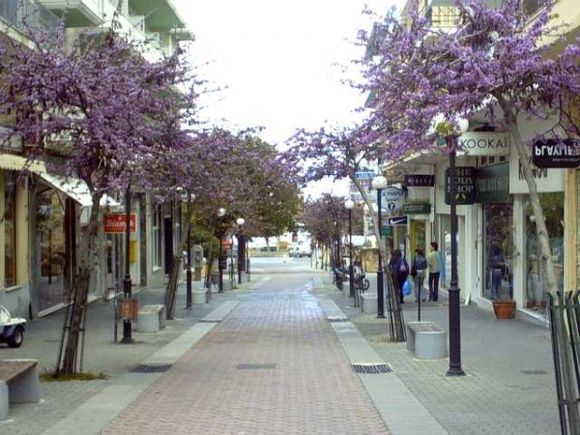 One of the central streets of Rhodes.