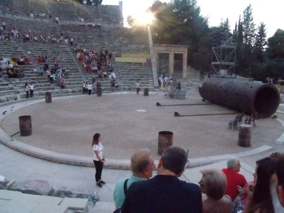 July 29, 2016: everything ready to appreciate 'Oedipus Rex' in the an ancient theatre which has the better acoustic up to now: The Ancient Theatre of Epidaurus. It was great, I felt very emotioned!