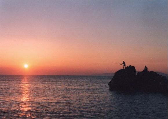 Sunset at Kini on Syros