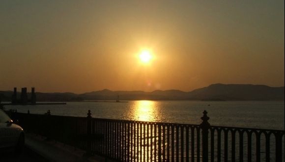 Sunset in the Corfu Town harbour, Corfu