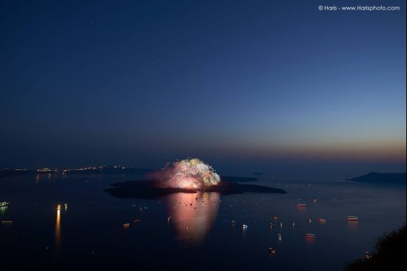 firework fiesta on volcano