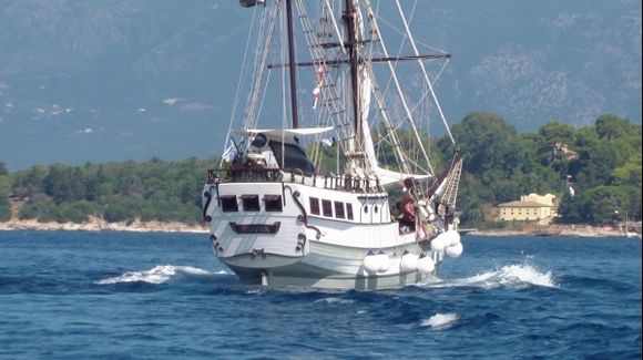 sailing ship of Corfu town