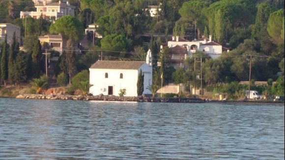 little church in Gouvia bay