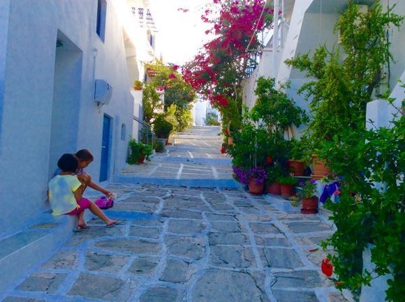 Local children playing by their doorstep!