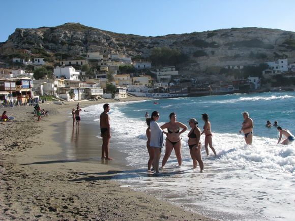 Matala, Crete . the beach