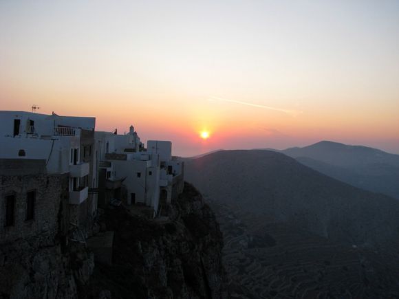 Folegandros - Chora in the setting sun
