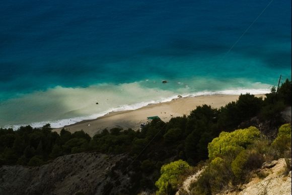 The beautiful and wild Gialos beach at Lefkada. Love it!
