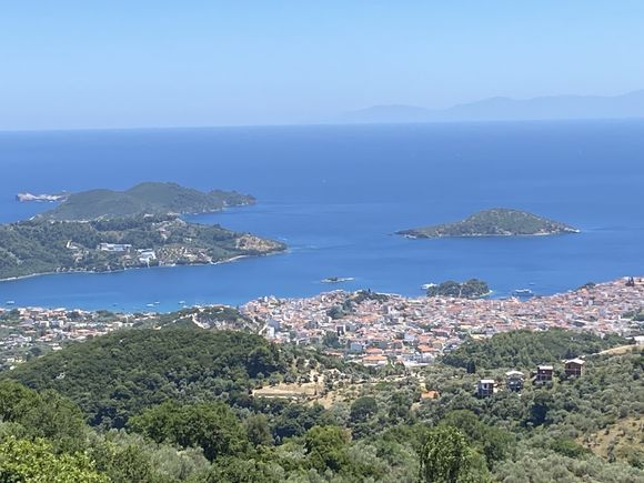 View of Skiathos town