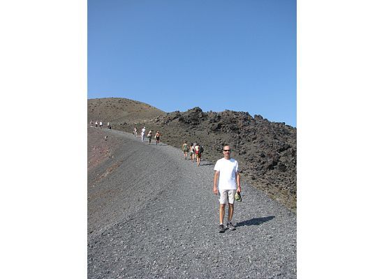 jogging on the volcano.