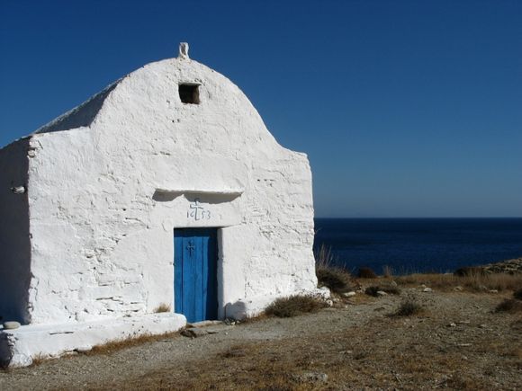 chapel at Ag. Georgios beach