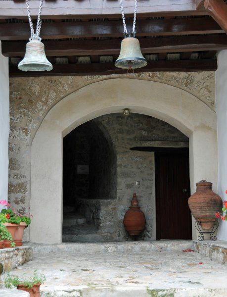 inside the monastery.