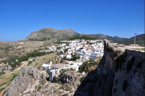 View from the castle on Chora.