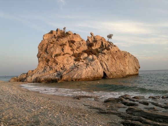 The rock called Melinta, on Melinta beach, near  Plomari