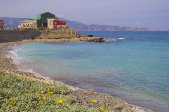 Promenade and beach in Heraklion, Crete