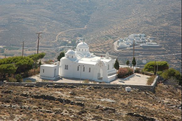monastry kyra-kseni , means holy mary of the visitors , protects strangers, visitors and travellers. opposite to pyrgos village