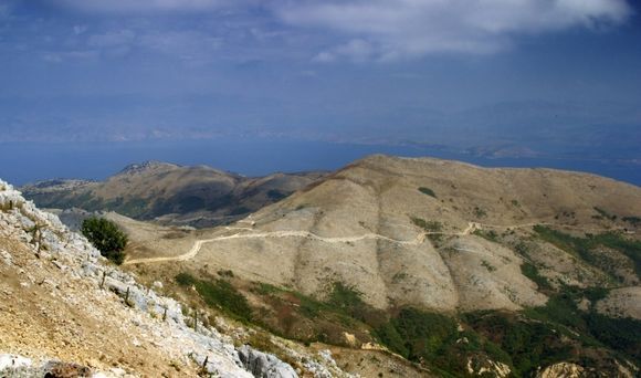View from the top of Mount Pantokrater