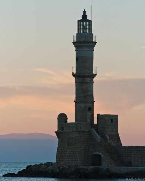 Close shot of Chania Lighthouse