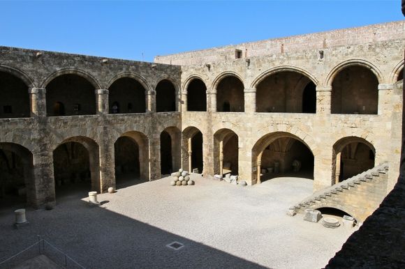 The medieval building of the Hospital of the Knights.