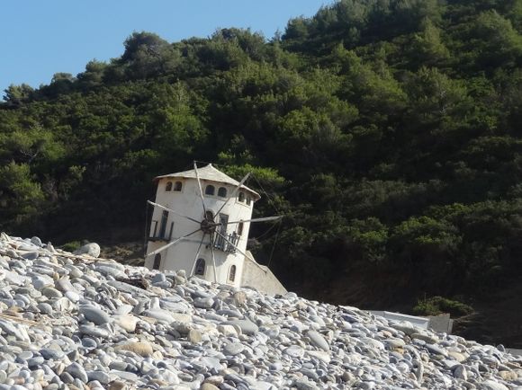 Windmill at Tsoukalia beach, Alonissos