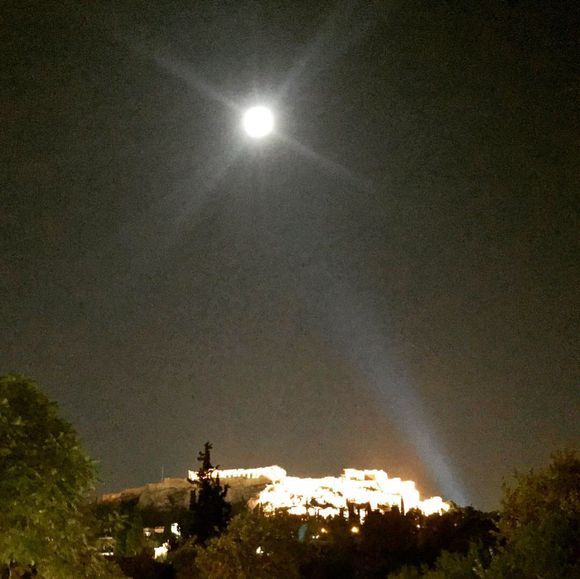 Full moon over the Acropolis