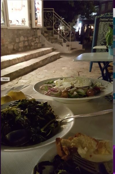 Horta and Greek salad - Good stuff