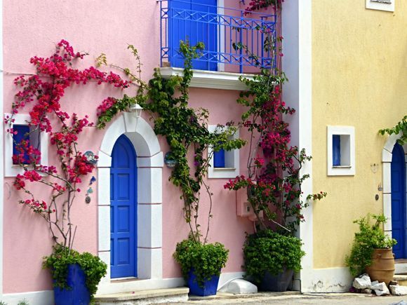 Lovely pastel shades in Assos.