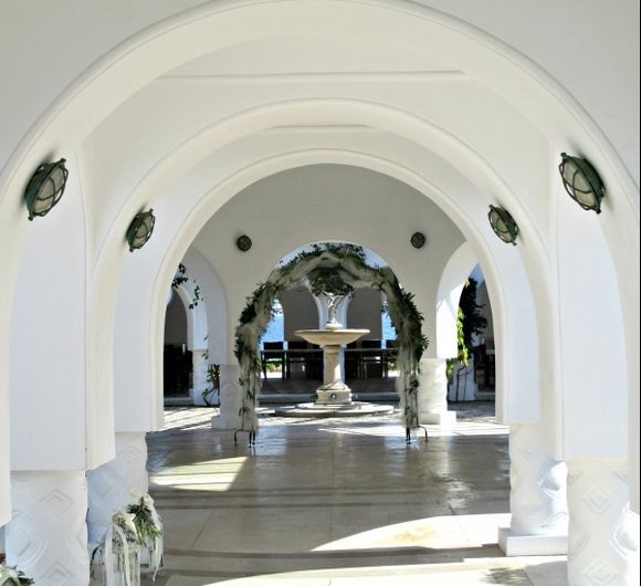 Setting up for a wedding at Kallithea Springs