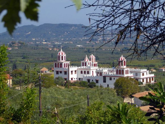 View of Eleftherotria Monastery in Lagopodo Village