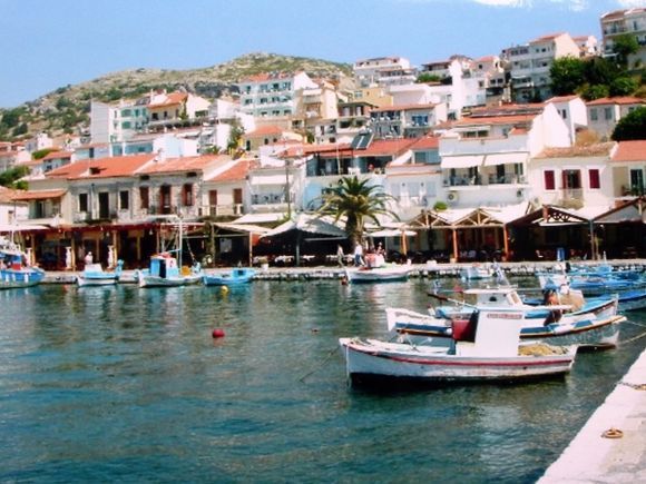 Beautiful waterfront of Pythagorion, Samos.