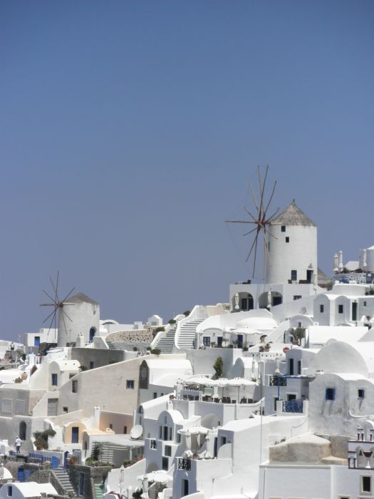 Winmills in Oia