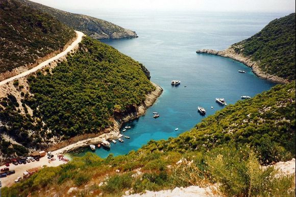 The coastline of Zakynthos