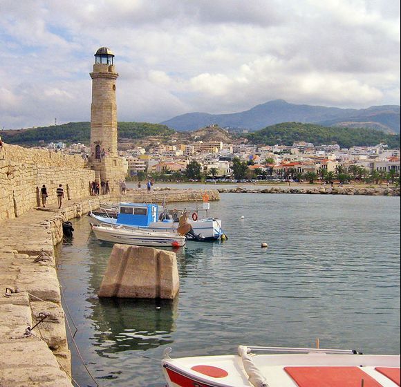 The lighthouse in the Venetian harbour, Rethymnon
