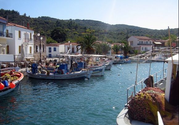 The little harbour of Skala Polichnitos, Lesvos