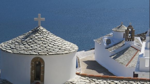 Church top in Skopelos