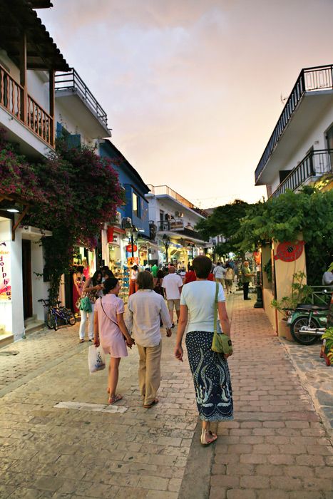 Early evening in Skiathos town